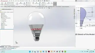 SolidWorks Tutorial | Design of LED Lamp/Bulb in SolidWorks