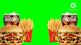 MC Donalds Iced tea and Burger and French fries Effects Green screen