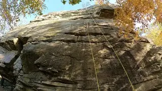 Trad Climbing "Scream Wall" 5.10 | Sunset Park, TN