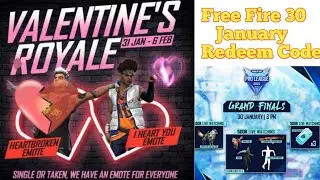Free Fire New Event | Free Fire 30 January Redeem Code | Free Fire Today Event