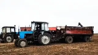 Беларус МТЗ 82 в работе!Все идёт по плану! Заправляем сеялки!