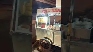 xôi and bánh mì 😋(sticky rice and sandwiches) - street food in Nam Từ Liêm, Hanoi # #vietnam