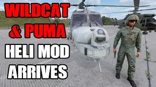 Royal Navy WILDCAT & British Army PUMA Helicopters In Arma Reforger: ASCENDANCY Mod By Sierra Golf