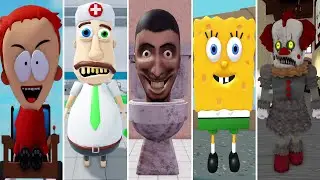 Top 6 Scary Speed Runs - Roblox - SKibidi Toilet Obby, Mega Hospital, Timmy School, SpongeBoy Crusty