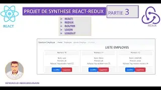 Projet de synthese REACT REDUX  ROUTER PARTIE 3 login logout
