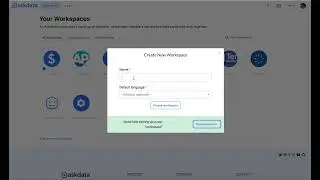 Askdata - Admin Guide - Creating Workspace
