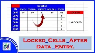 How to Automatically Locked Cell After Data Entry in Excel | Excel VBA code