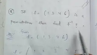 Finding f'(inverse of 'f')|| permutation and cyclic groups problems||