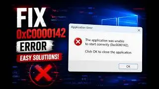 The application was unable to start correctly (0xc0000142)
