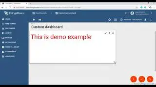 How to create a custom dashboard on thingsboard