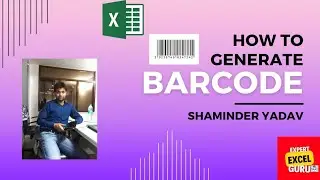 Excel Tricks | How to Generate Barcode in Excel #excel #exceltricks #exceltips #expertexcelguru