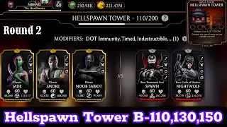 Hellspawn Tower Boss Battle 110 & 130, 150 Fight + Reward MK Mobile