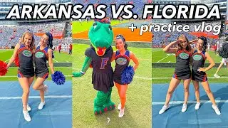 GAMEDAY VLOG | Florida vs. Arkansas | uf cheer practice vlog