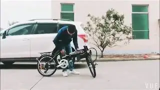 Portable and affordable electronic folding bicycle