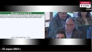 Заседанието на Столичния общински съвет на 25 април 2024 г. (пълен запис)