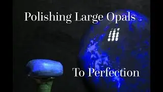 Cutting 2 large blue opal gems