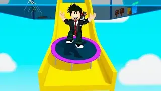 PULA PULA PULANDO NO PULA PULA | Roblox - Be a Trampoline and jump on Trampolines