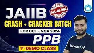 JAIIB ALL-IN-ONE (Crash + Cracker Batch) | For Oct-Nov 2024 | PPB | 1st DEMO CLASS