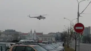 Учения МЧС в центре Минска 2