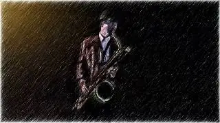 musician playing saxophone - sketch style - MagicVideoArt