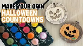 Make Spooky Halloween Countdowns with me - Easy Assembly & Painting with Watercolor 🎃