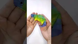 Origami CHAMELEON 🦎 #origami #chameleon #papertutorial