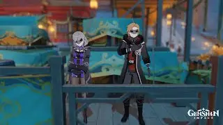 Vlad and Nadia together again at Moonchase Festival - Genshin Impact