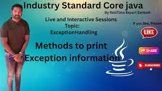 Methods to print Exception Information in Java| Java Tutorial | Java 2025 |Full Stack Java Training