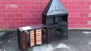 Мангал кованый с вытяжкой