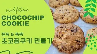 쫀득하고 촉촉한 초코칩쿠키 만들기 | 겉바속촉 달콤한 초코칩쿠키 | 쉬운 베이킹 | Chocochip Cookie | Easy Baking