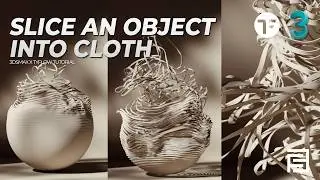 Slice an object into cloth | 3dsmax x tyflow tutorial