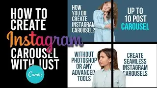 How to Create Instagram Carousel with only Canva | Canva tutorial