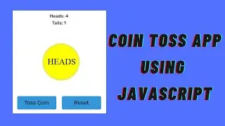 Coin Toss App using HTML, CSS & JavaScript ? Flip a Coin App| Mini Projects For beginners