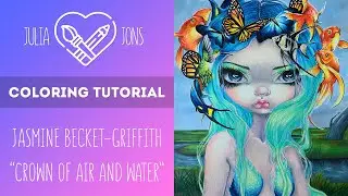 Coloring Tutorial / Crown of Air and Water by Jasmine Becket-Griffith