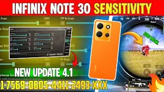 INFINIX NOTE 30 PUBG SENSITIVITY SETTINGS | INFINIX NOTE 30 PUBG 4.1 SENSITIVITY CODE🔥NEW UPDATE 4.1