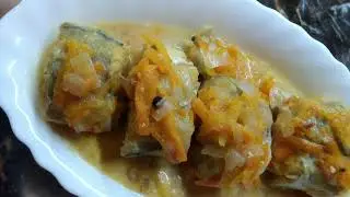 Минтай тушёный с овощами.
