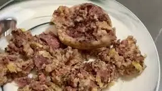 Лось томленый в перловке