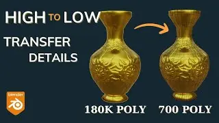 Blender How To Transfer High Poly to Low Poly / Alpha Texture / Bake