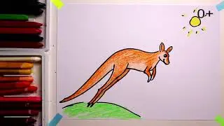 #КЕНГУРУ #какнарисовать  Уроки рисования для детей #howtodraw #drawforchildren #KANGAROO