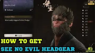 How to Get See no evil head gear (Easy Perfect Dodge) - Black myth wukong