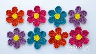 Crochet Flower Power Blossom How to Tutorial by Naztazia