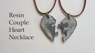Resin Love locks for lovers | Resin Couple Heart Necklace | Handmade Resin Jewelry  for Beginners