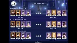 Genshin Impact 2.4 Abyss Floor 12 No Cryo or Hydro characters