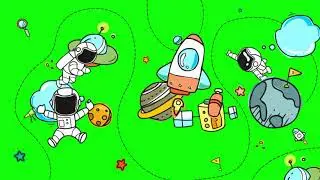 Free Background Video || Free Download || Kids Space Green Screen