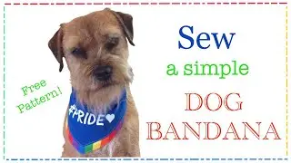 DIY Dog Bandana Slip Through Collar Design || FREE PATTERN || Full tutorial