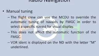 A320 - Navigation - Rad Nav & Radio Altimeter