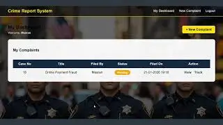 Online Crime Reporting System | Final Year Project | Source Code Available | Web-Based Project