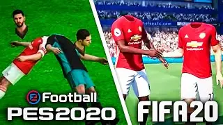 QUAL JOGO TEM OS PIORES BUGS!? PES 2020 OU FIFA 2020? OS BUGS EM PES 2020!
