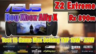 ROG Xbox Ally X: 15 Game Test | 1080p Max Settings! Real-World Performance (TDP 15W vs 25W)