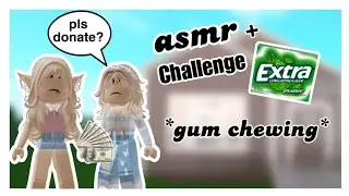 ROBLOX ASMR- BLOXBURG building a house with money from begging (gum chewing, mouth sounds)